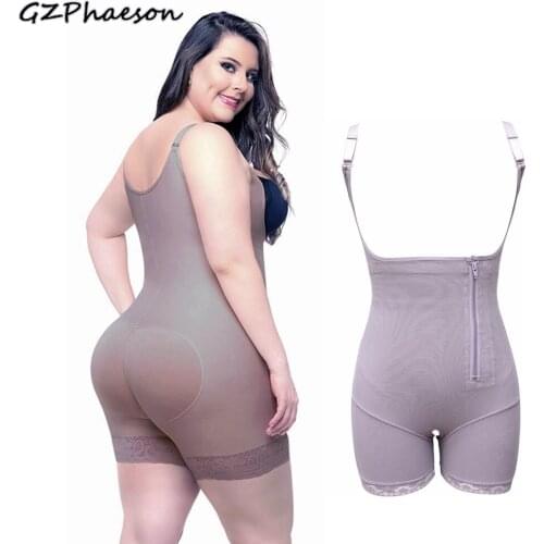 Fajas Colombianas Plus Size Shapewear Women Full Body Shaper Waist Control Slimming Bodysuit Modeling Strap Corrective Underwear