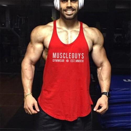 Muscleguys Gyms Wear Brand Bodybuilding Clothing Summer Fitness Mens Stringer Vest Workout Tank Tops Musculation Undershirt