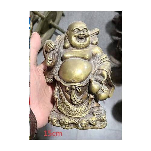 Crafts incense copper Bronze art Copper cloth bag maitreya buddha lucky at home decoration