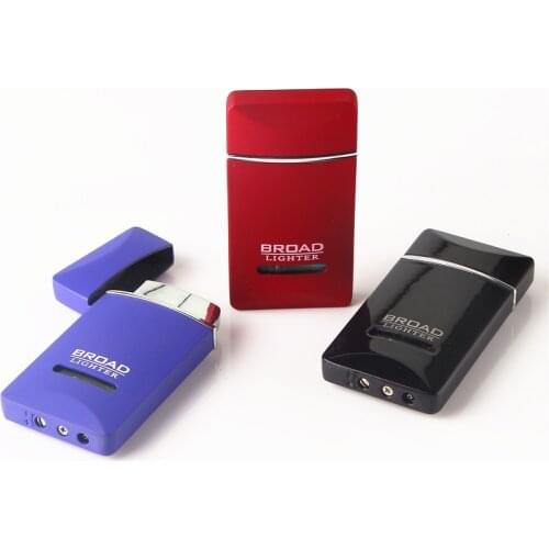 Fashion Squares Surface Squares Of Wind -proof Painting Torch Cigarette Lighter Butane Gas Lighters Of Simple Fashion Metal