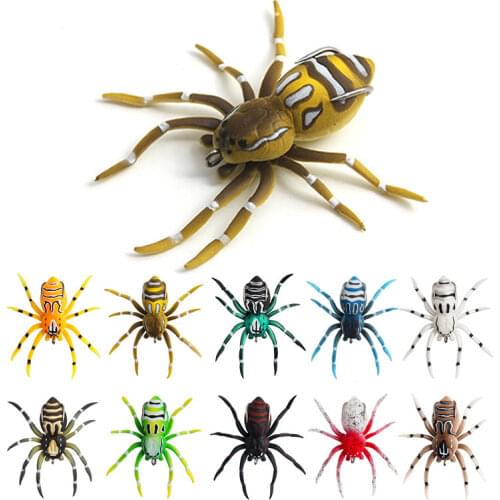 Spider Soft Bait 7cm 6g Floating Bait Lures Silicone Bait Artificial Softbait Lures Fishing Lure Realistic Design Carp Catfish