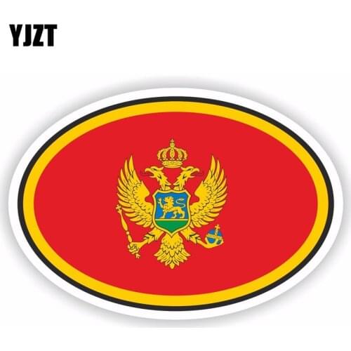 YJZT 13.1CM*8.7CM Car Window MONTENEGRO Flag Car Sticker Car Accessories 6-1687