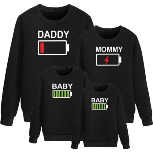NASHAKAITE Family Sweatshirt Autumn Winter Letter Printed Hoodies For Mommy And Me Clothes Mom Son And Father Matching Clothes