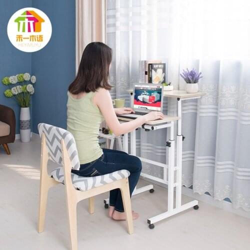 Free Lifting And Moving Sit-Stand Desk TV Mount Office Workstation Computer Table With Universal Wheel And Host Holder HY101