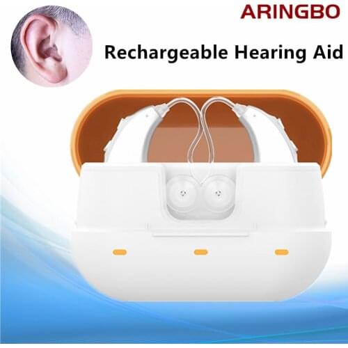New Hearing Aids Rechargeable Digital Hearing Aid with Charging Case Audifonos Hearing Device Hearing Amplifier for Elderly