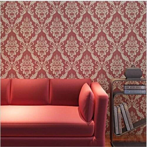 Beibehang Bedroom wallpaper non woven fabric European interior 3D Damascus living room wall wallpaper TV wall