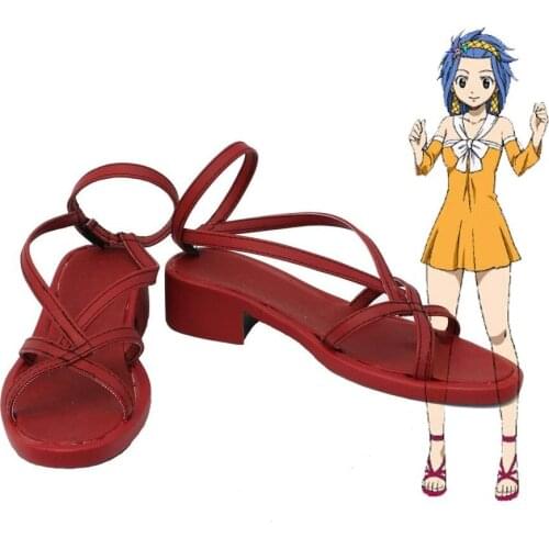 Fairy Tail Levy McGarden Cosplay Shoes Boots Custom Made
