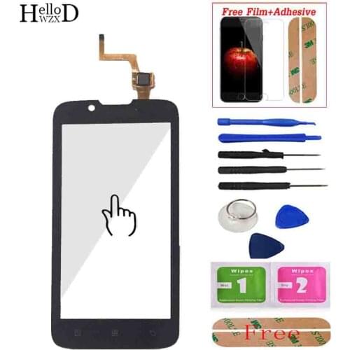 Touch Screen Glass For Lenovo A328 A328T Touch Screen Digitizer Panel Front Outer Glass Lens Sensor Adhesive + Protector Film