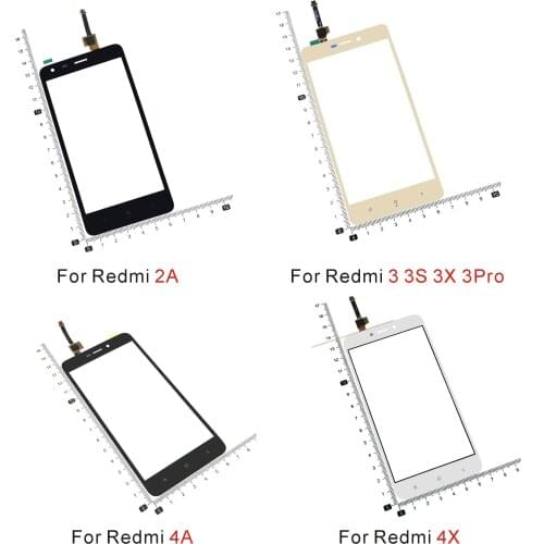 Touch screen For Xiaomi Redmi 2 2A 3 3S 3X 3Pro 4A 4X 4Pro Pro Touch Screen Digitizer Sensor Glass Panel Replacement