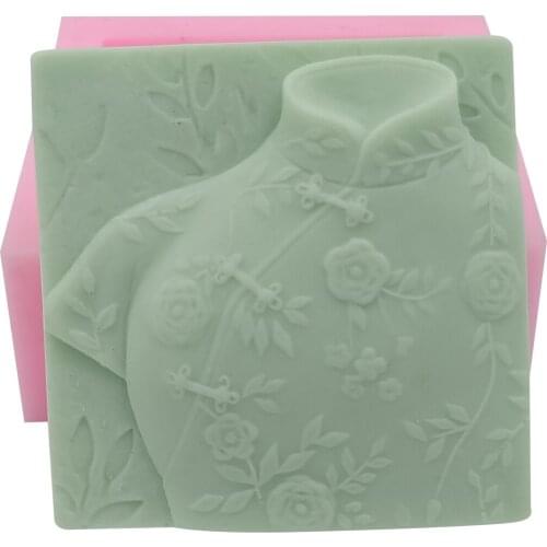 Monqui Chinese Style Cheongsam Silicone Soap Molds Candle Molds Art Craft Molds Resin Molds