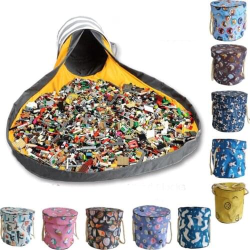 Toy Storage Bag Foldable Kids Play Toy Clean-up and Storage Bag Container Multifunctional Portable