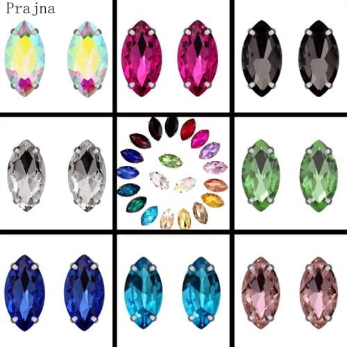 Multiple Colour Horse Eye Shape Sew On Rhinestone Glass rhinestones For Craft Crystal Strass For Wedding Dress DIY Accessory