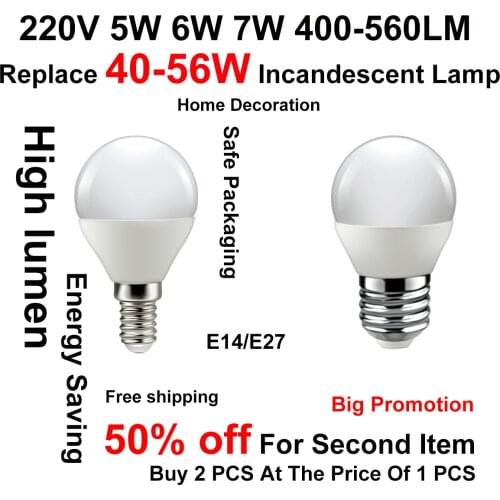 Led Bulb G45 5w E14 7w E27 Lampada 220v-240v Lamp For Home Decoration Office Bombillas