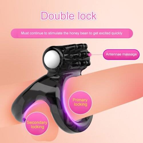 Silica gel Cock Vibration ring Delayed ejaculation in men vibrators Clitoral stimulator sex toys for couples products