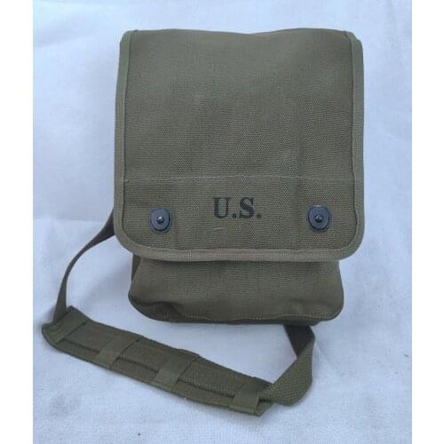 WW2 US ARMY OFFICER PARATROOPER AIRBORNE SOLDIER MILITARY FIELD MAP BAG GREEN