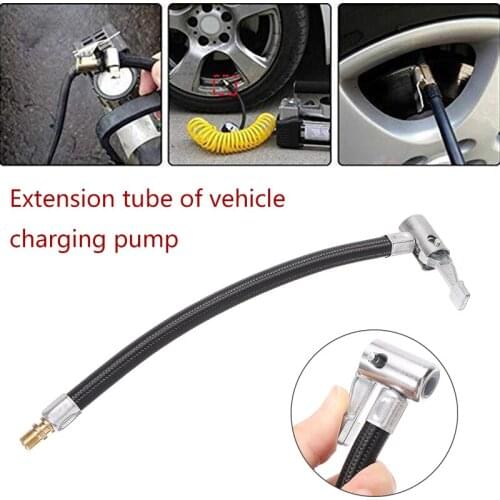 1pc Locking Air Chuck With Air Hose Inflator Adapter Extension Inflating Pump Hose Tubes 20cm For Bike Motorcycle Car Parts