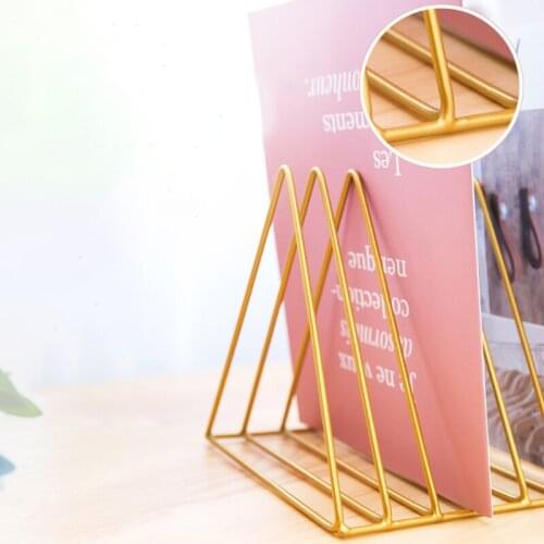 CPDD Iron LP Record Rack Triangle Book Magzine Holder Desk Record Storage Organizer