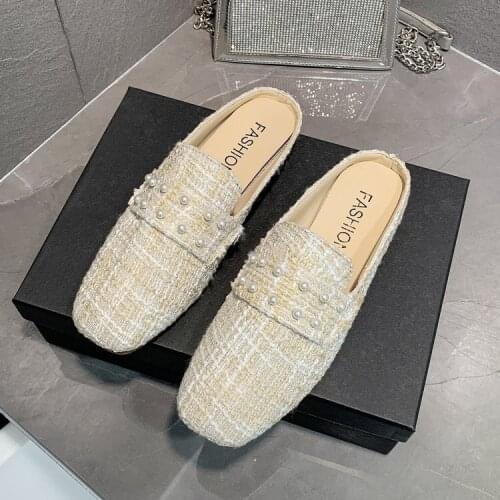 2021 New Summer Womens Flat Shoes Elegance Fashion Casual Pointed Shoes Outdoor Slippers Size