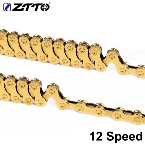 ZTTO 12 speed gold Bike Chain Mountain Road Bicycle 12s 24s Golden Chains x1 x12 1x12 System With Missing Link for Part K7