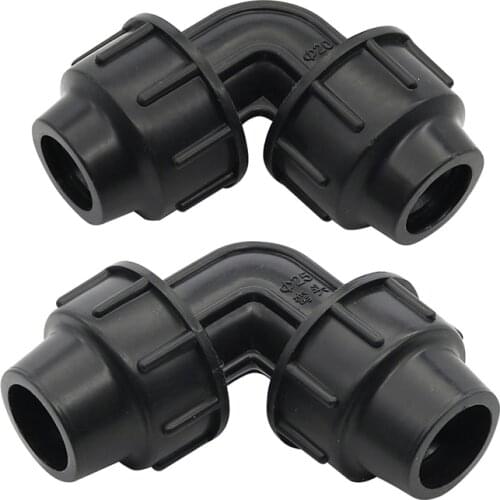 1/2",3/4" 90 Degrees Pipe Joint Lock Nut Hose Bend Connectors Agriculture Drip Irrigation Fittings Garden Accessories 10 Pcs