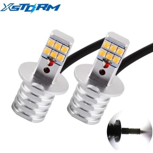 10Pcs H3 Led Bulbs SHARP Chip White 12-SMD 750LM DRL Daytime Running Lights Fog Lights Auto Led Car Light Source Lamp 12V-24V