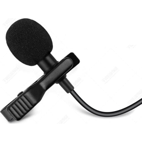 1000Pcs/Lot Metal Microphone 3.5mm Jack Lavalier Tie Clip Microphone Mini Audio Mic for Mobile Phone PC Computer Laptop