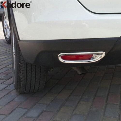 For Nissan X-Trail Rogue 2014 2015 2016 2017 ABS Chrome Rear Foglight Cover Trim Tail Fog Lamp Frame Trim Car Accessories 2pcs