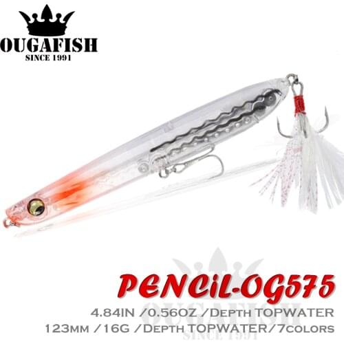2020 Floating Pencil Fishing Lure Weights 123mm 16g Whopper Trout Crappie Lures Articulos De Pesca Isca Artificial Fake Fish