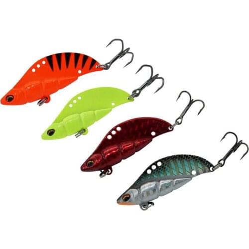 3D EyesMetal Vib Blade Lure Sinking Vibration Baits 4.2cm/4.9cm Perch Fishing Vibe Pike 10g/15g Artificial For Bass D4W0