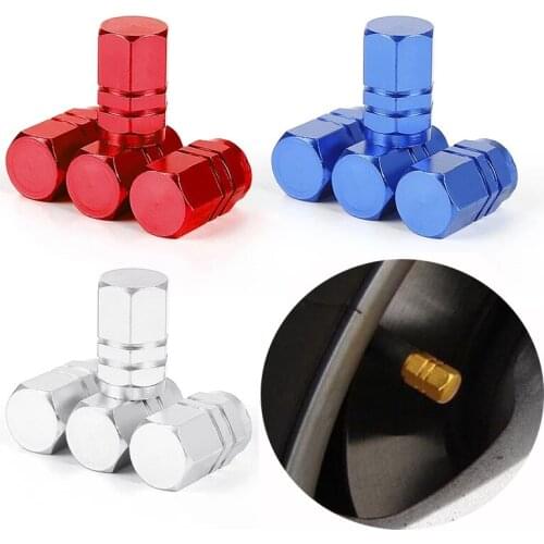 4PCS/SET Auto Car Tire Valve Stem Caps Nipple Caps Bolt-in Aluminum Theft Proof Valve Caps Car Wheel Tires Valves Tyre Stem