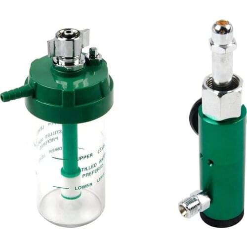 CGA540 CGA870 Medical Gas Oxygen Pressure Regulator With 250ml Humidifier for Oxygen Cylinder 3000psi