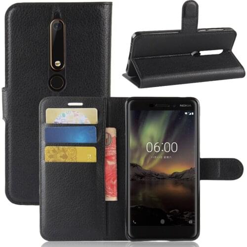 Book Style PU Leather Case Cover for Nokia 6 2018 Flip Wallet Phone Bags Cases with Stand for Nokia 6 2018