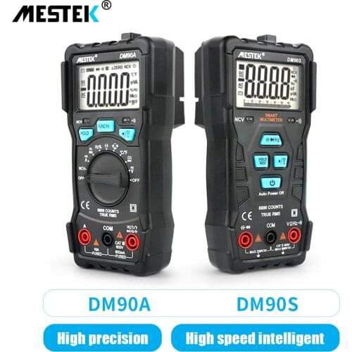MESTEK Intelligent Multimeter DM90A/DM90S High Speed Automatic Smart Multimeter Anti-burning NCV True RMS Digital Multimetro