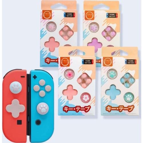 D-pad Move Direction Key Cross ABXY X Button Sticker Joystick Thumb Stick Grip Cap Cover For Nintendo Switch Joy-con Skin Case