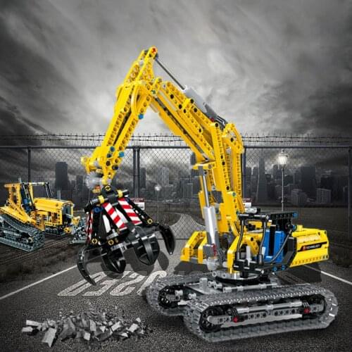 Creativity Series Building Blocks Machinery Group Excavator Two to One Boy Assembled Building Blocks Model Toy For Children Gift