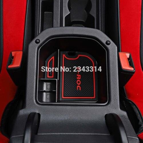 For 2017 2018 Volkswagen VW T-ROC T Roc TRoc A11 Car Central Armrest Box Storage Box Interior Stowing Tidying Styling Accessory