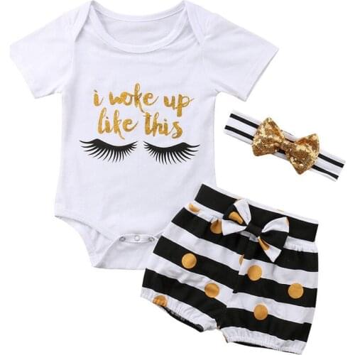 FOCUSNORM New Casual Toddler Kids Baby Girls Clothes Clothing Outfits Sets Outfit T-Shirt+Short Pants
