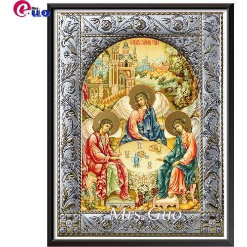 Icon of the Holy Trinity Diamond Painting icons 5D Square Round Diy Home Decor Mosaic Diamond Embroidery Religious Home Decor