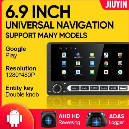 JIUYIN Android10.0 car multimedia video player 6.9 inch universal car radio GPS navigation WIFI player