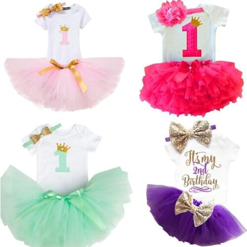 Baby Girl Romper 1st Birthday Dress For Baby Girls Infant Baptism Dress Princess TuTu Dress For Baby Girl Vesyidos Unicorn Dress