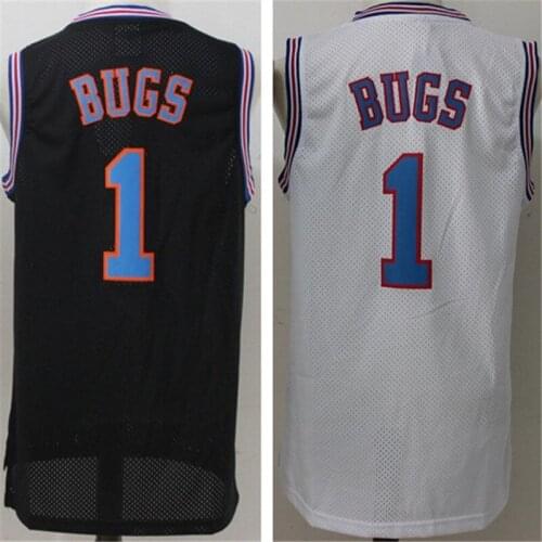 Costume Space Jam BUGS Bunny Jerseys 1# Movie Tune Squad Basketball Jersey Sports Air Slam Dunk Shirt Set