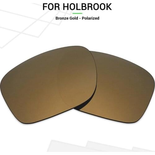 Mryok Anti-Scratch POLARIZED Replacement Lenses for-Oakley Holbrook Sunglasses Bronze Gold