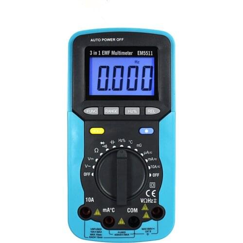 New Original High Quality Multi-Function Multimeter EMF Digital Tester 3 In 1 EMF Multimeter With Backlight LCD Display Tester