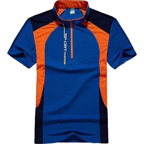 Hot 2020 Outdoor Summer short sleeve T-shirt sports fitness running fishing speed drying breathable clothing pacthwork men 5XL