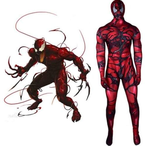 New Arrival Movie Venom: Let There Be Carnage Zentai Cospaly Costume Halloween Jumpsuit Costume Free Shipping