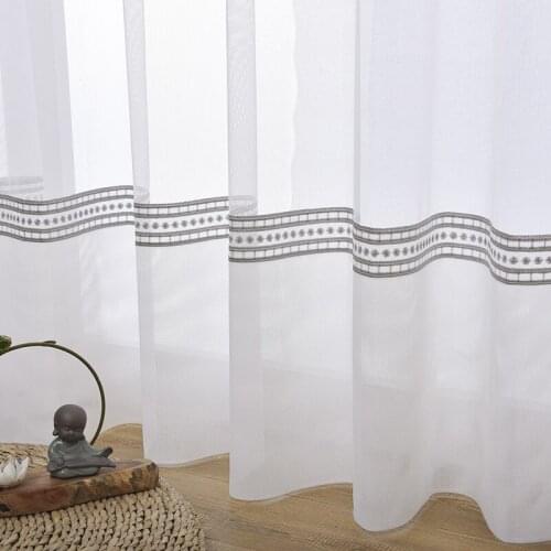 Tulle Curtains for The Bedroom Window Voile Sheers for Living Room Modern White Solid Curtain Tulle