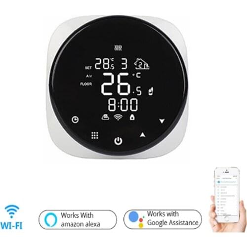 Smart WiFi Touch Thermostat LCD Touch Screen Wireless Controller For Water/Electric Floor Heating Water/Gas Boiler Alexa Google
