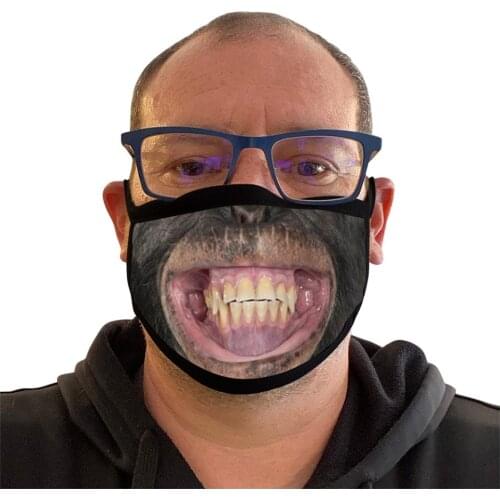 Funny Face Mask Adult Fashion Print Reusable Face Mask Women Men Cute Fabric Mask Washable Reuse Face-mask Cosplay Decoration