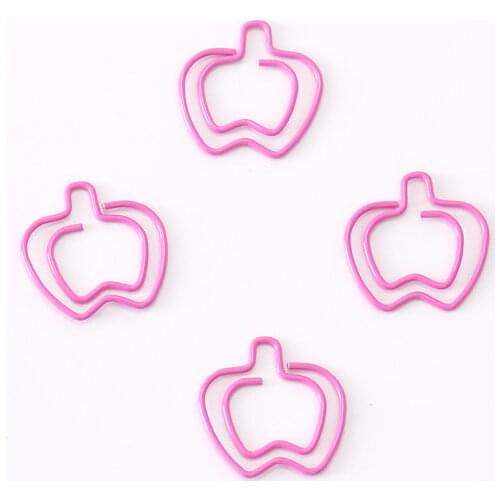 Rose Red Modeling Pumpkin Paper Clip Bookmark Decorative Paperclip Metal Clip Paper Clip Papel Cute Paper Clips Decorative Clips