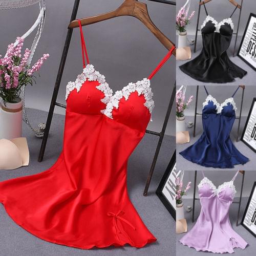 Women Lingerie Sleepwear Women Exotic Babydoll G-string Underwear Solid Color Night Dress